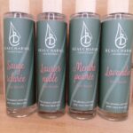Eaux florales fond bois